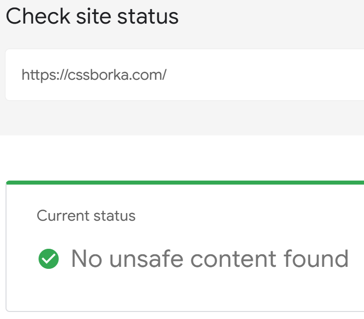 Проверка статуса сайта в Google Safe Browsing